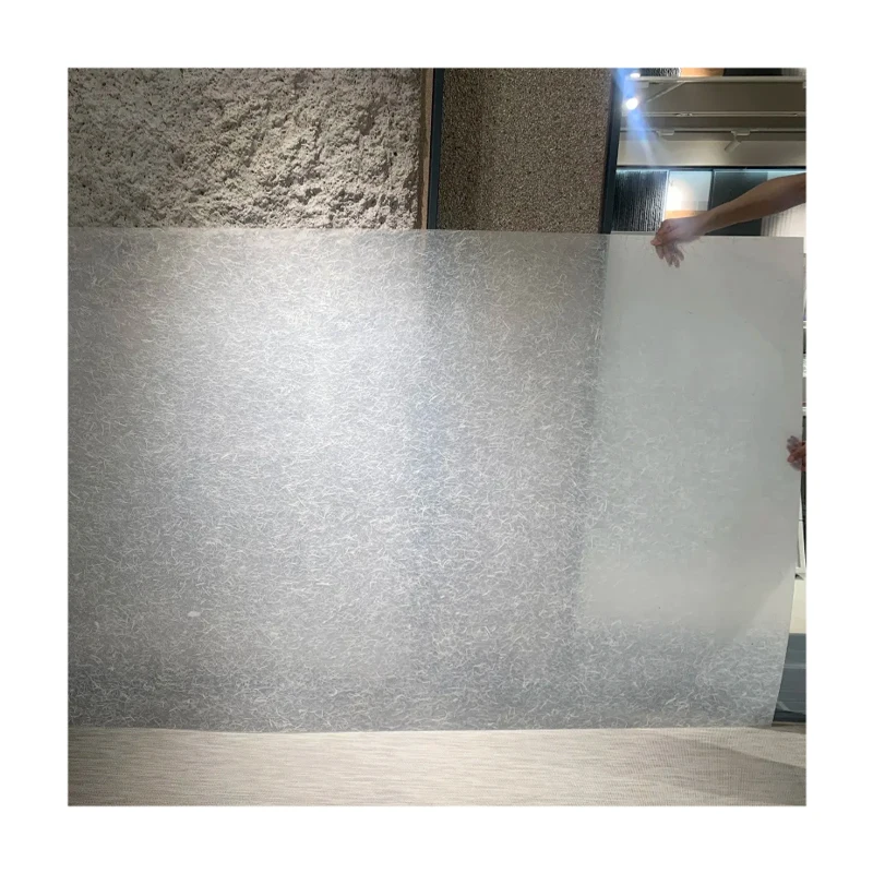 Bamboo Shadow Plant Translucent Ice Crack Board Resin Silk Board Ice Fog Cloud Silk Board Ceiling Partition Background Wall