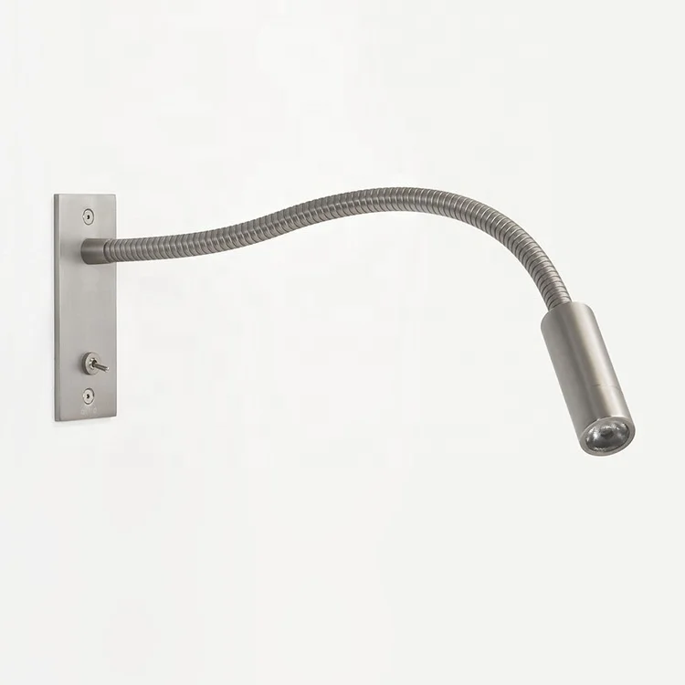 Flexible Arm Adjustable Beam Angle Metal Body LED Wall Surface Mount Reading Lamp