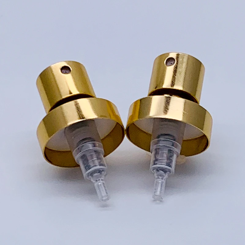 15mm aluminium gold silver  perfume crimp sprayer pump with collar and cap