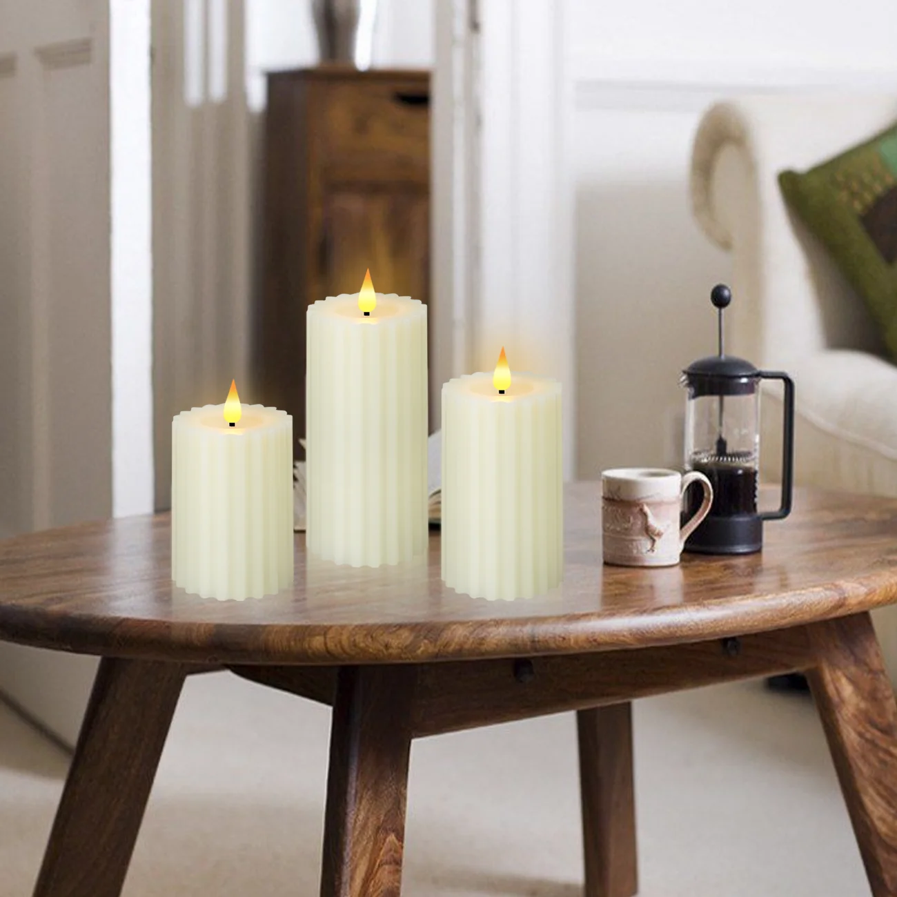 led flameless candle Solid wax Christmas candle Church prayer candle wedding