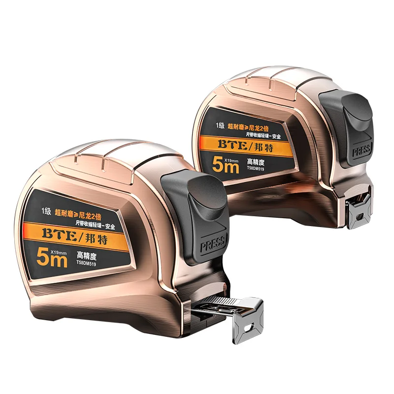 BTE Wholesale Prompt Delivery Factory Directly Retractable Measure Tape Measuring Tools Stainless Steel Measure China