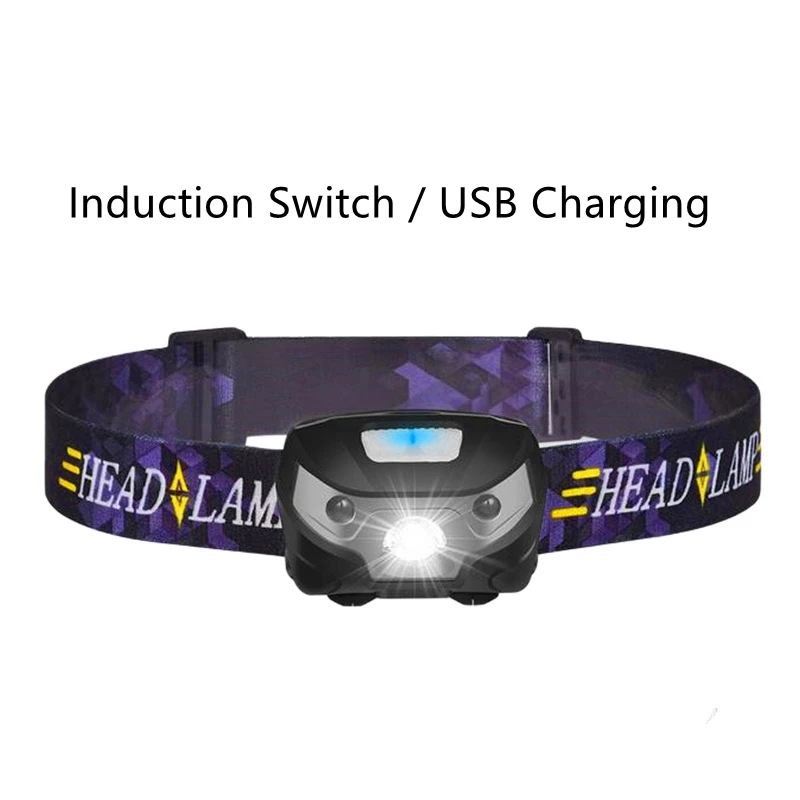 8-9 рабочих часов USB Перезаряжаемый монолитный блок светодиодов налобный фонарь для кемпинга пешего туризма