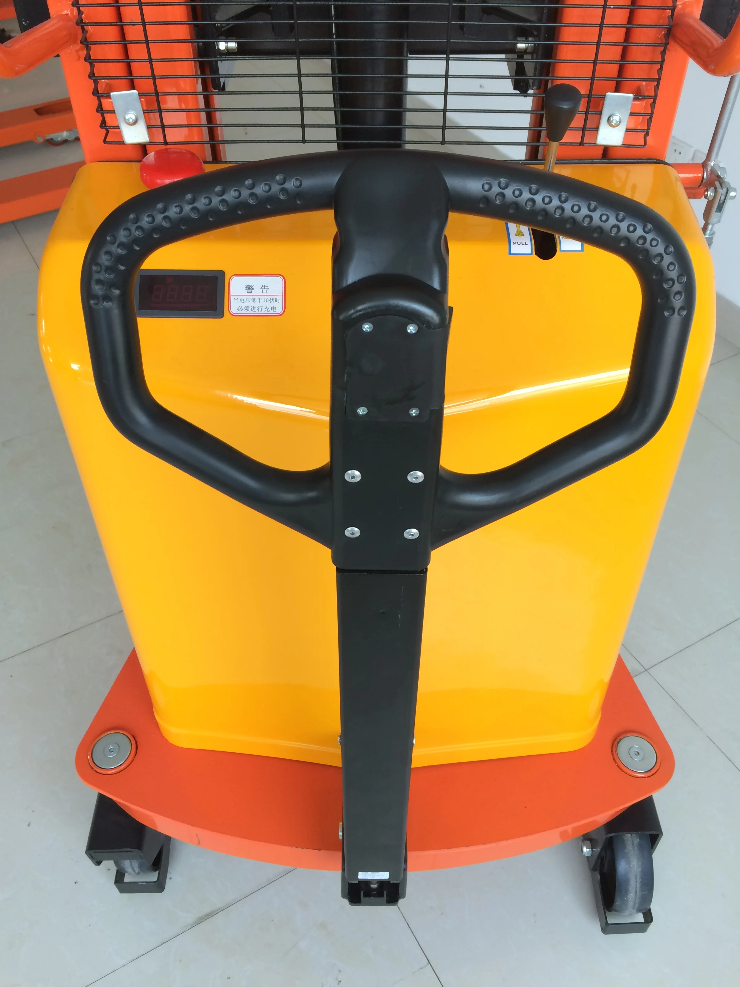 battery operated 4 wheel electric reach truck forklift truck 1 ton semi-electric pallet stacker
