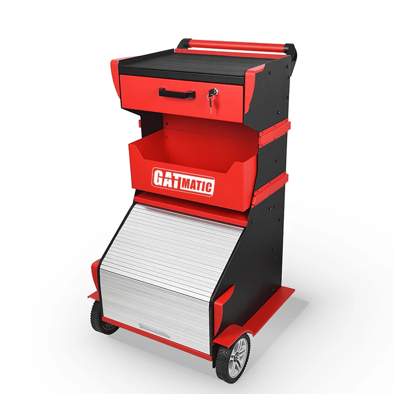 GATmatic General Heavy Duty Iron and Steel Garage Tool Set Rolling Trolley Case with Drawer Boxes and Storage Cabinet