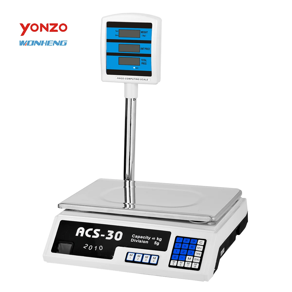 Wonheng Industry New Material 40kg Rated Load Electronic Platform Weighing Scales