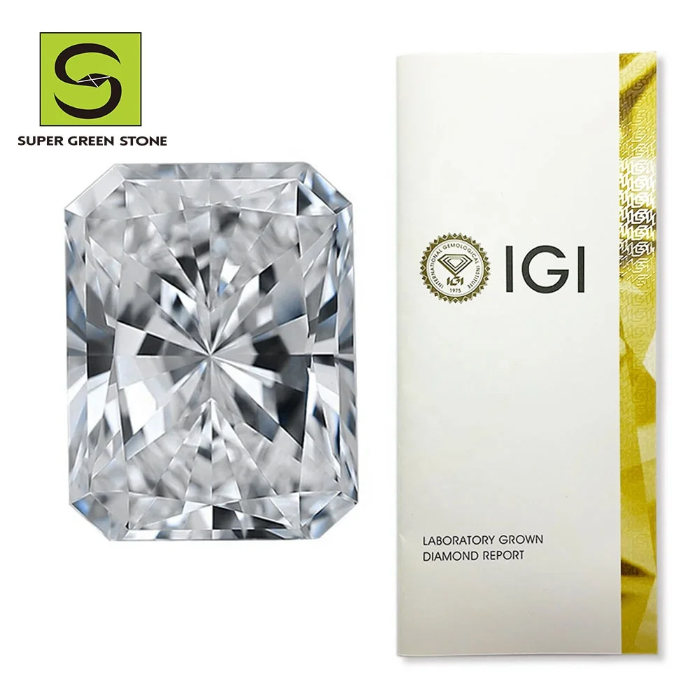 SuperGS Factory Low Price Radiant Cut Lab Grown Cultivation IGI Vvs Cvd Diamond Lab Created Loose Synthetic Diamond