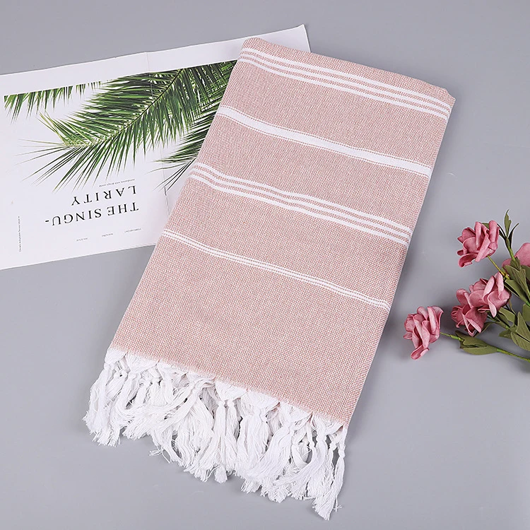 Fashion Design Cotton Jacquard Hammam Peshtemal Towel Blanket Throw Hamam Fouta