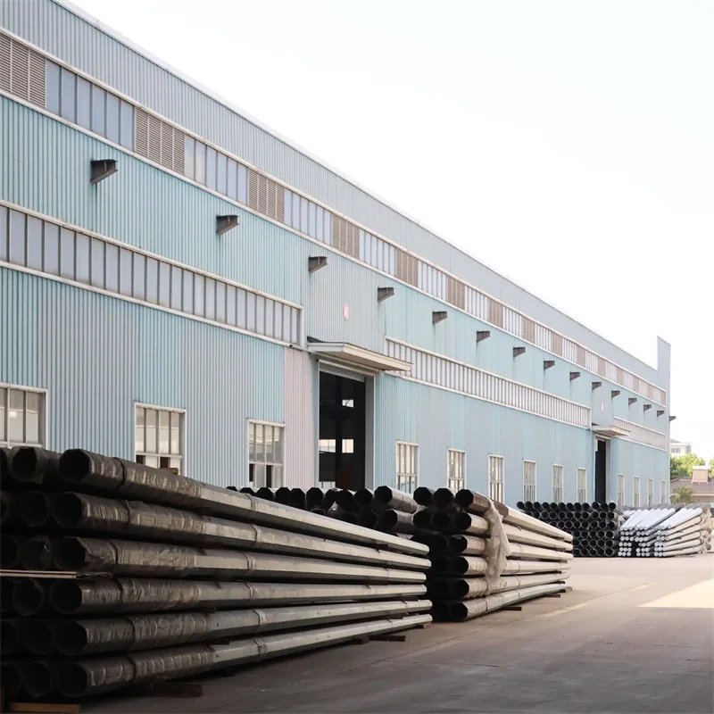 Factory outlet for street lamp Surface polishing Hot Dip Galvanized 9m Street light pole Multiple lamp caps of single arm