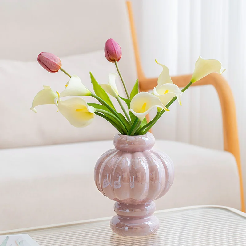 purple vase for flowers home decor luxury ceramic modern lantern design centerpieces vases for wedding table