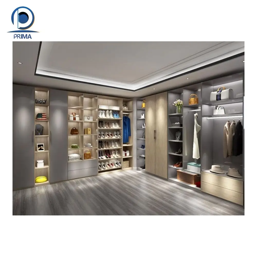 Prima  Customized Steel Wardrobes Bedroom Closet Wardrobe Aluminum Profile Wardrobes With Mirrored Doors Factory Price