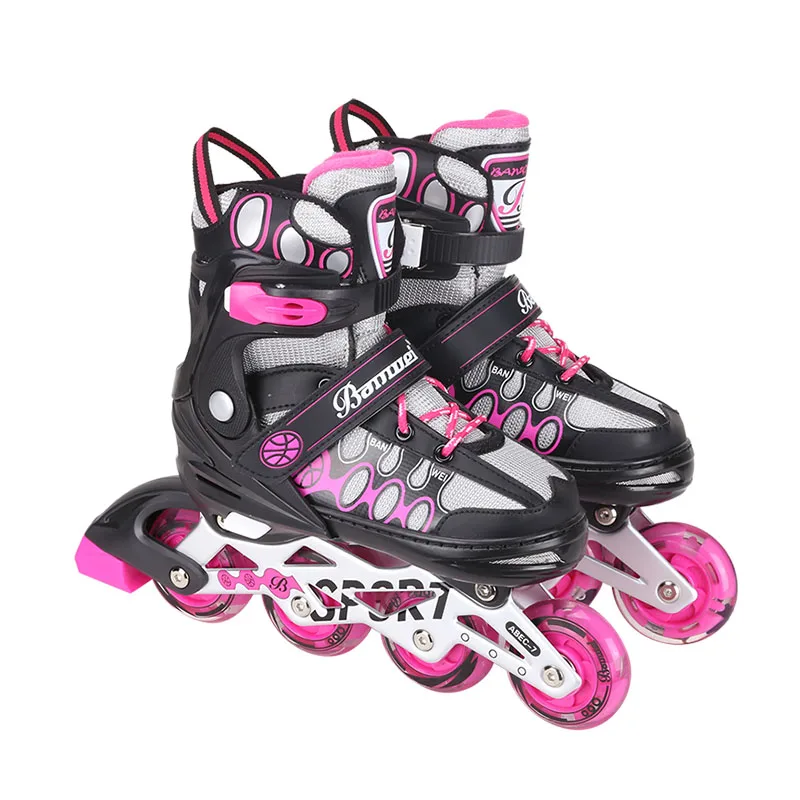 
2021 popular China factory High quality inline skates with PU light wheel 