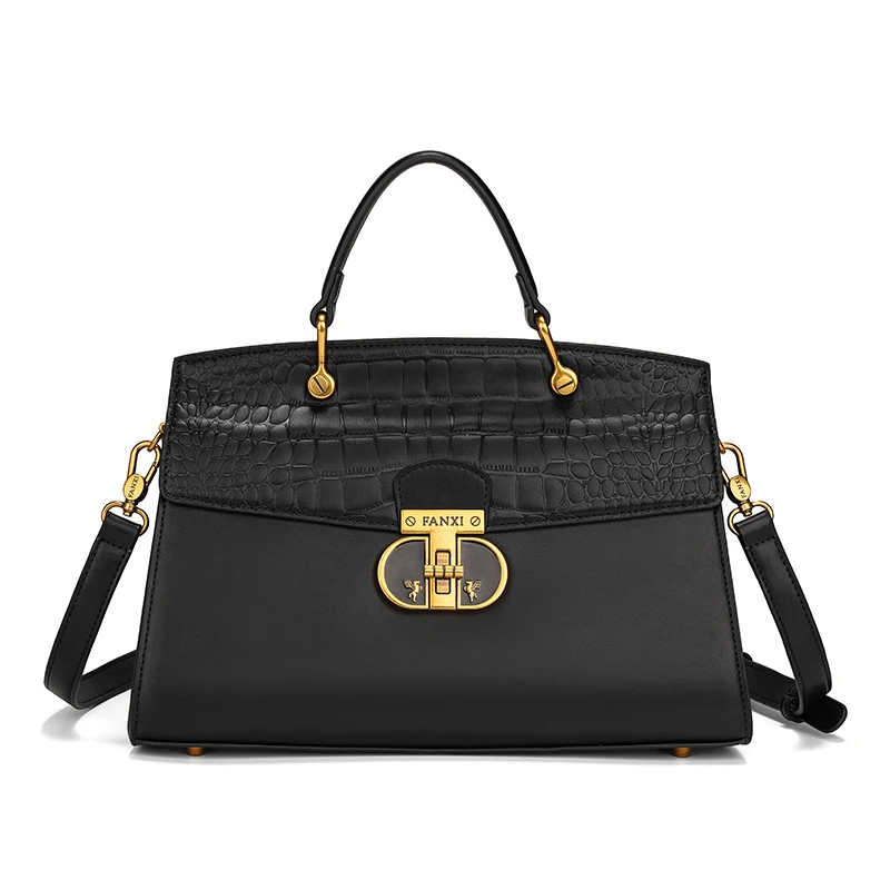 2024 Wholesale Fashion Designer Top Handle Crocodile Pattern Leather Shoulder Bag Office Ladies Tote Bags Women Handbags