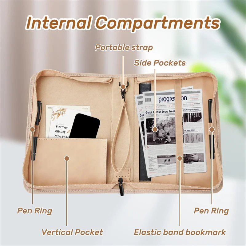 PU Leather Waterproof Large Bible Case Leather Carrying Book Case with Handle Bible book Cover for Women