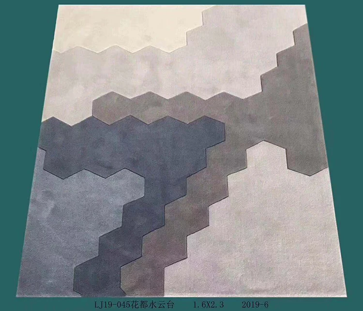 Hand tufted modern wool rugs can be used in living rooms and bedrooms.