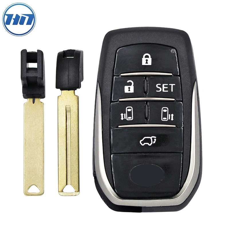5/6 Buttons Smart Key Remote Control Fob Case Key Shell for Alphard Vellfire with TOY12 Blade Key