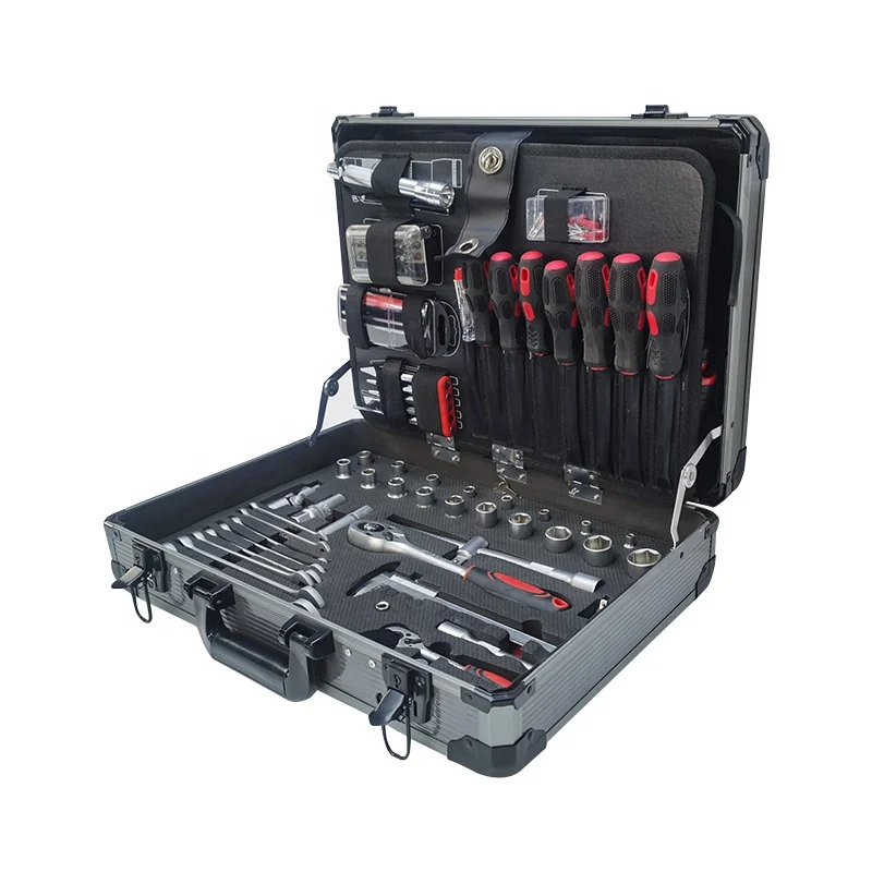 RT Professional Full Range of Tools, Hand Tool Sets 198pcs Aluminum Boxes Tool