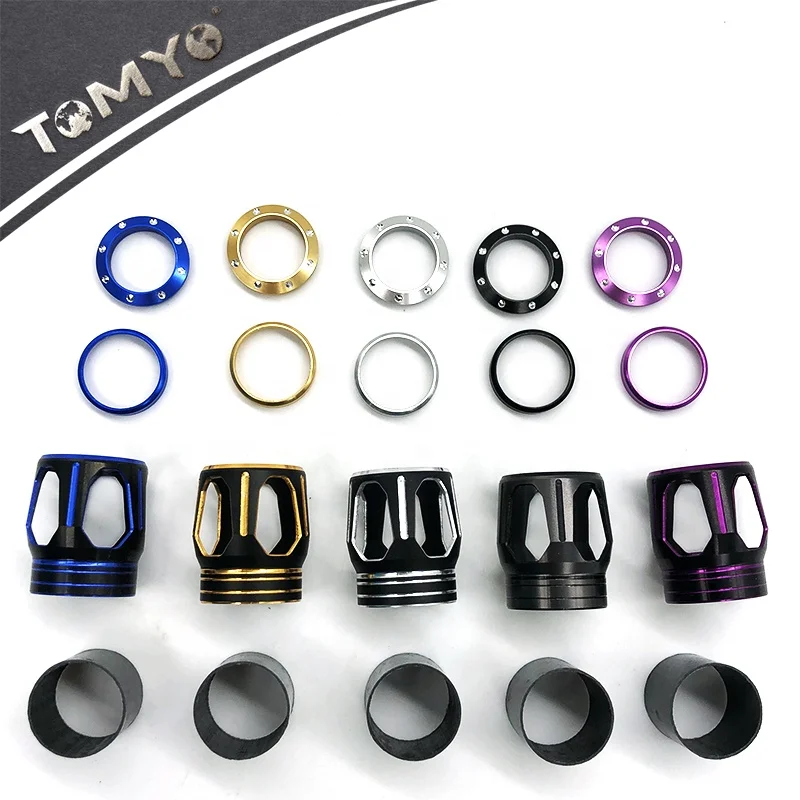 ToMyo Aluminum Part +3K Carbon+ Trim Ring For #16 Reel Seat Winding Check Decorative Rod FIshing Building Repair Components