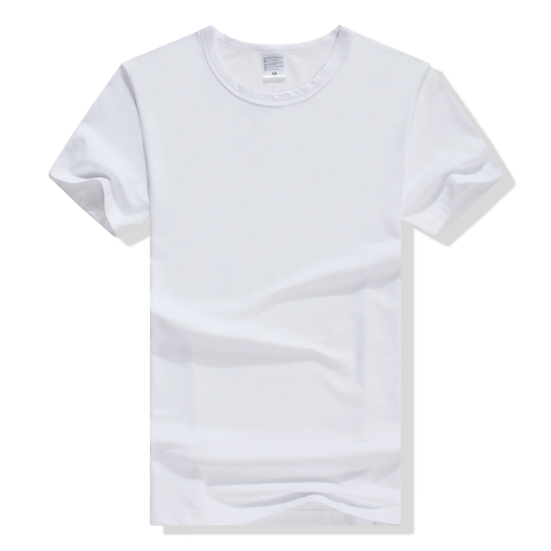 Wholesale High Quality  USA Size Polyester Plain White T Shirt Sublimation Blank Oversized Unisex  Printing Solid Color T-Shirts