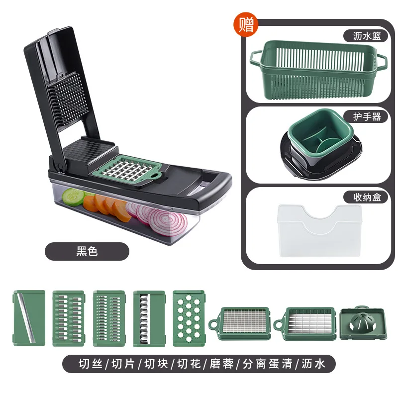 2023 Hot Selling Kitchen Multi 15 In 1 Manual Mandoline Fruit Vegetable Cutter Onion Dicer Veggie Slicer Vegetable Chopper