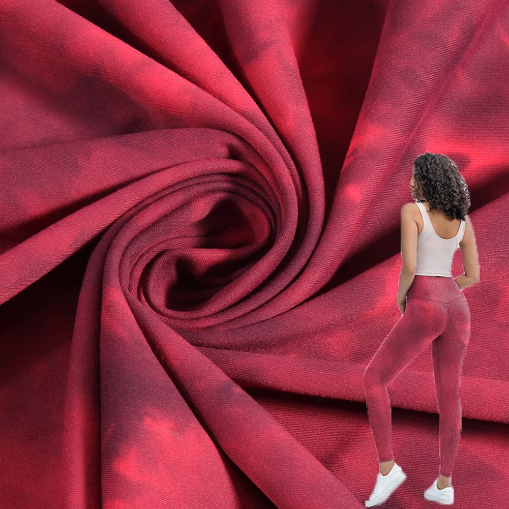 
2021 Hot sale New Item Tie Dying Fabric, Tie Dye Yoga Wear High stretchy 70%nylon 30%spandex sports legging fabric 