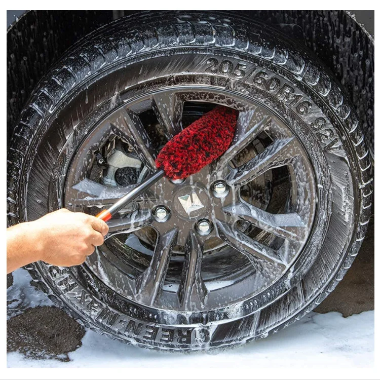 Car cleaning and beauty wheel brush fiber stick brush car gap cleaning large medium and small wool brush