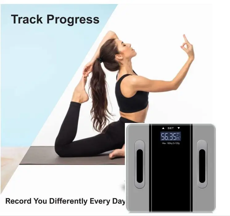 Body Fat Scale Digital Body Analysis Weighing Scale 180kg Weight 10 Persons BMI