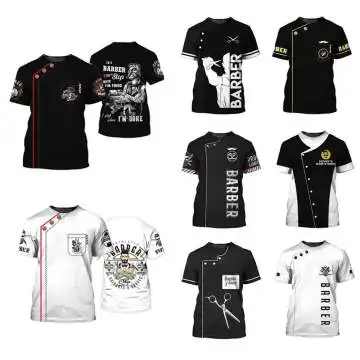 Barbershop Hairstylist Barber T-Shirt 3D Printed Summer Mens Casual Short Sleeves T Shirt  for Haircut Shaves