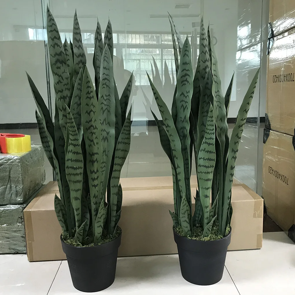 90cm 69cm Green Snake Plants Artificial Snake Plant for Home Hotel Decor