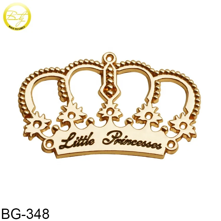 Zinc alloy clothes round tags making customized enamel logo swimwear accessories letter label with holes