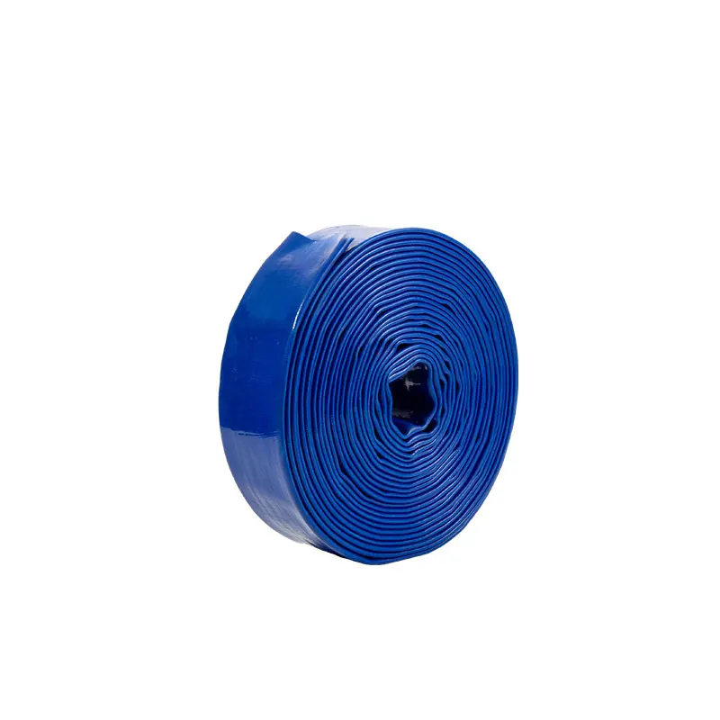 Factory Wholesale Irrigation Hose Water Discharge Hose For Agricultural Irrigation Pools Blue Pvc Layflat Hose
