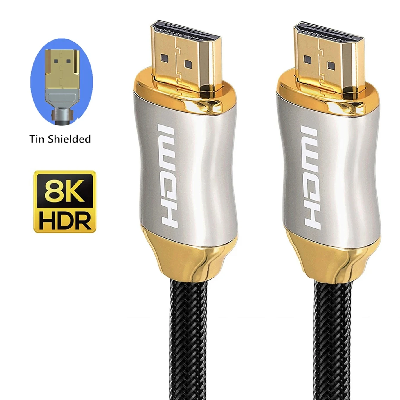 2023 New 120HZ UHD HDR 48Gbps 0.5m 1m 2m 3m 8K Hdmi 2.1 Cable for projectors computer Xiaomi TV Xbox