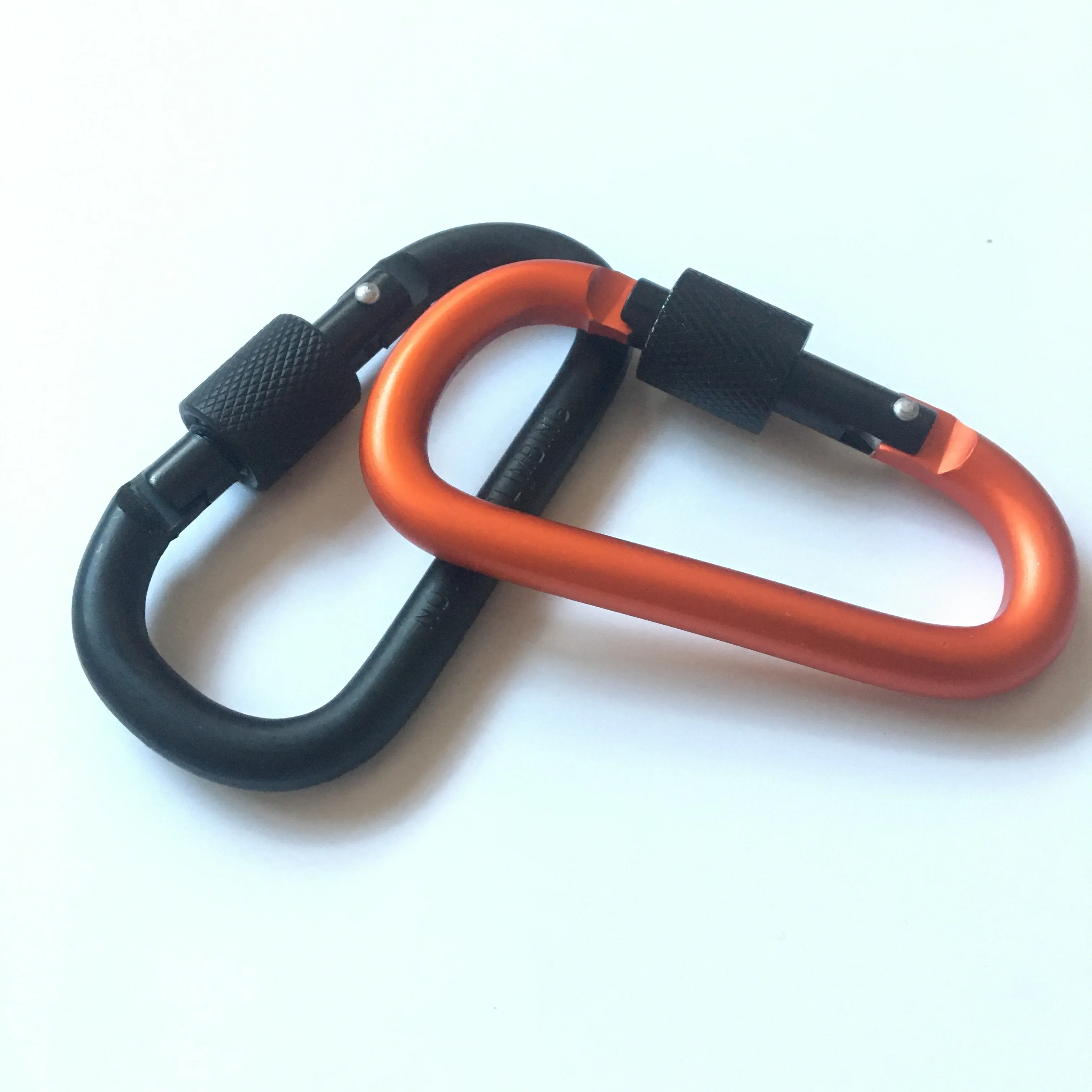 8cm D-Ring Lock Key Camping Hiking Keychain Aluminum Alloy Carabiner