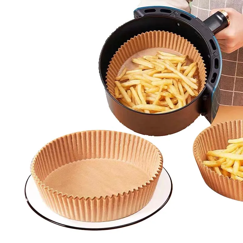 50pcs Air Fryer Disposable Paper Liner, Non-stick Disposable Air Fryer Liners Air Fryer Oil-proof paper