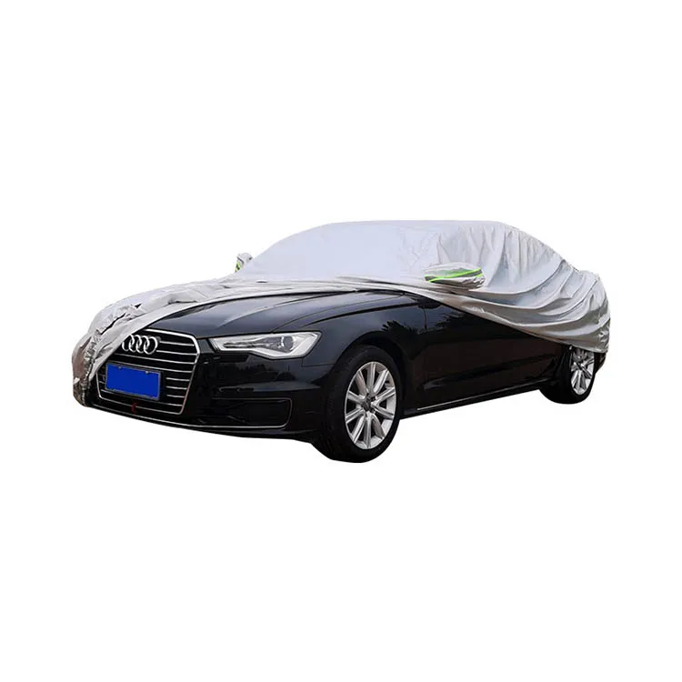 Heavy Duty All Weather 400d Oxford Cloth Outdoor Sun Protection Windproof Fit Sedan Car Dust Cover