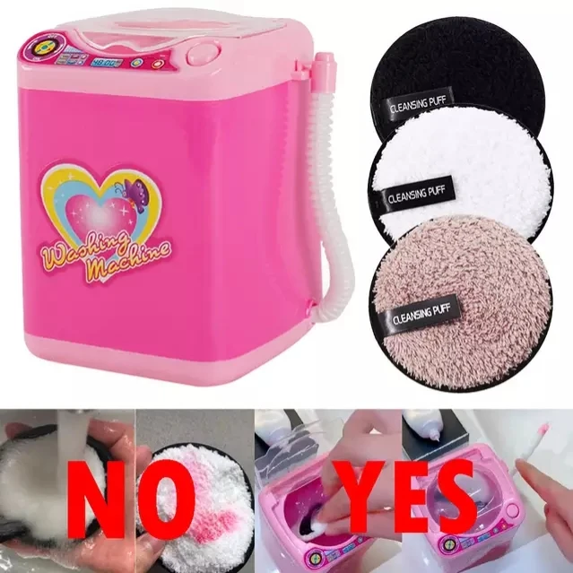 Makeup Brush & Cleansing Puff Sponge Cleaner Device Automatic Washer Machine