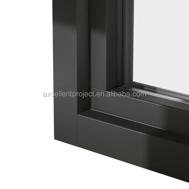 
windows model in house anodised aluminium window frames and fixed window 