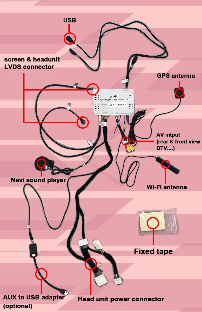 Lsailt CP AA / android interface box for Nissan Murano Z51 2011-2014 with gps navigation wireless auto YTB Netfli