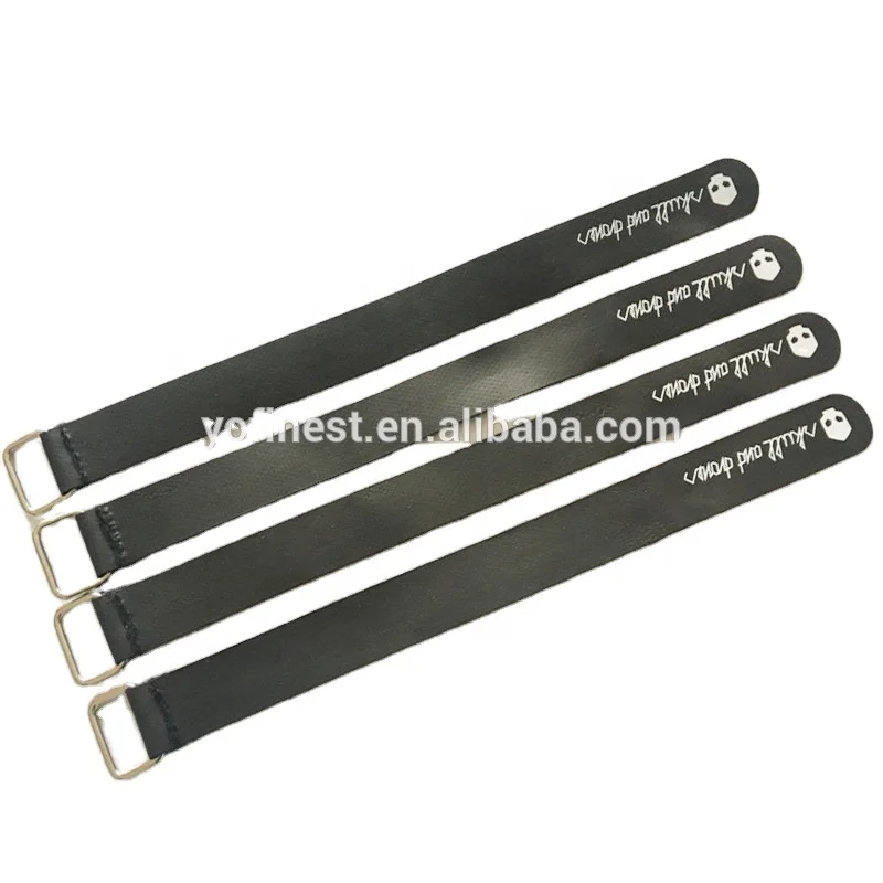 Custom Print Non-Slip hook and loop strap Rubberized Lipo battery fastener