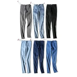 GZY PROMOTION 1.65USD factory clearance stock jeans lot guangzhou mixed ladies jeans for women