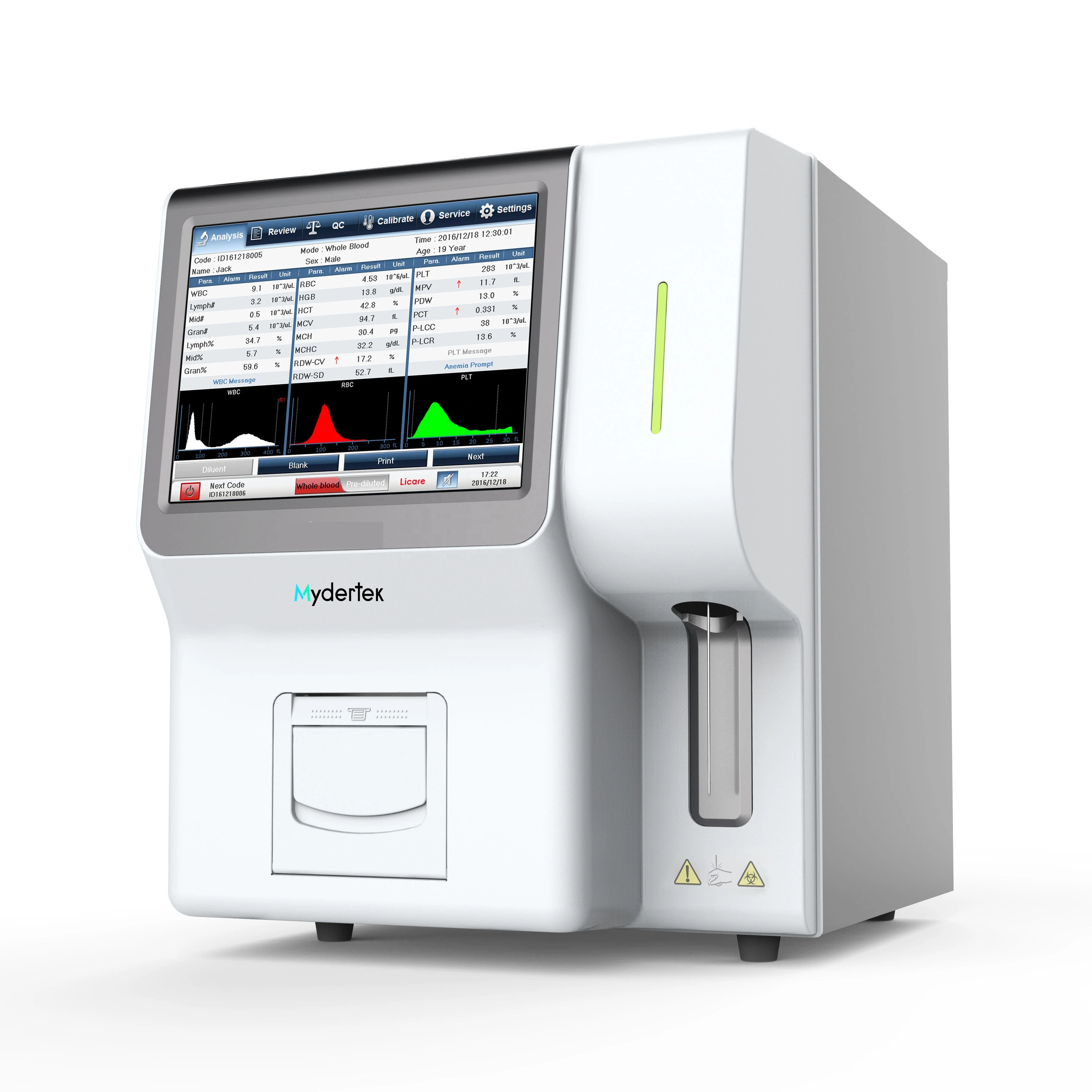 clinical analytical instruments Medical Hematology machine blood Fully Automated 3 Part Differential Haematology Analyzer