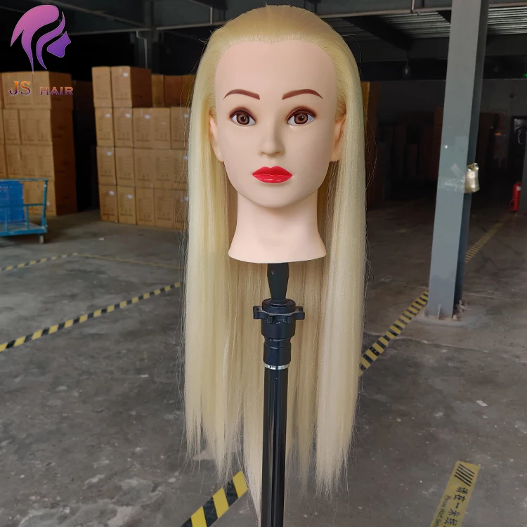 High Quality pink Blonde Brown Long Hair Training Mannequin Doll Head for Hairstyling Dutch French Braid Fishtail Practice
