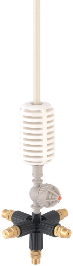 High Quality 5 Nozzle Brass Fogger Efficient Irrigation System Sprayer for Greenhouse Garden Watering Vortex Drip Sprinkler Type