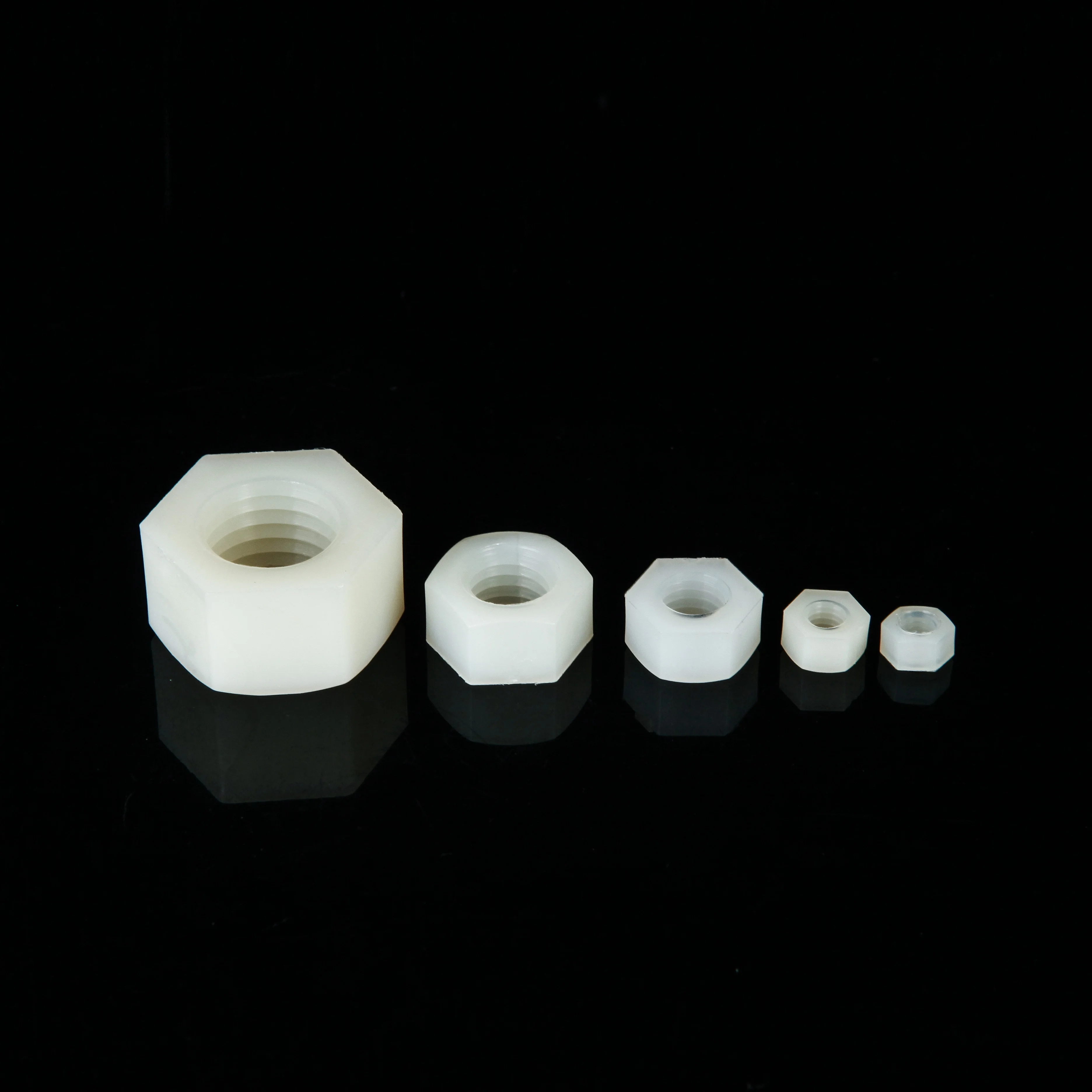 Nylon PA66 -hex plastic nuts M2 M2.5 M3 M4 M5 M6 M8 M10 M12 M14 M16 M20 NUTS