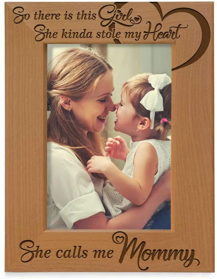 High Quality 5 x 7 Carving Art Photo Frame, Customized Engraved Natural Wood Picture Frame