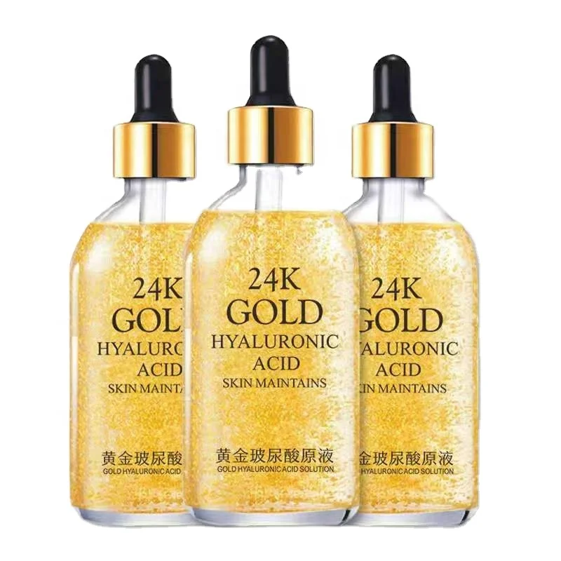 Private Label Anti Aging 100ml Gold 24 k Serum Whitening Care Skin Face 24k Gold Serum