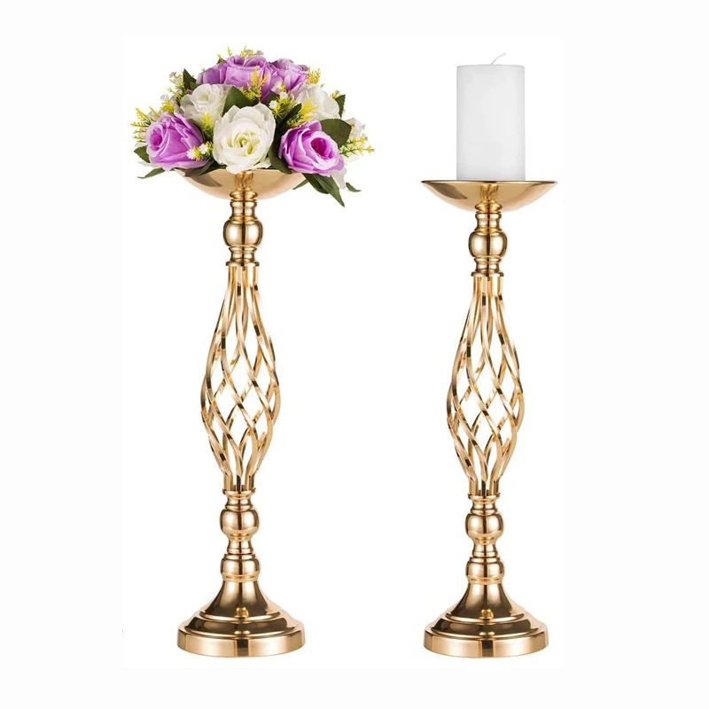 Versatile Metal Flower Arrangement Stand for Wedding Party Dinner Centerpiece, Pillar Candles Holder For Home Decor