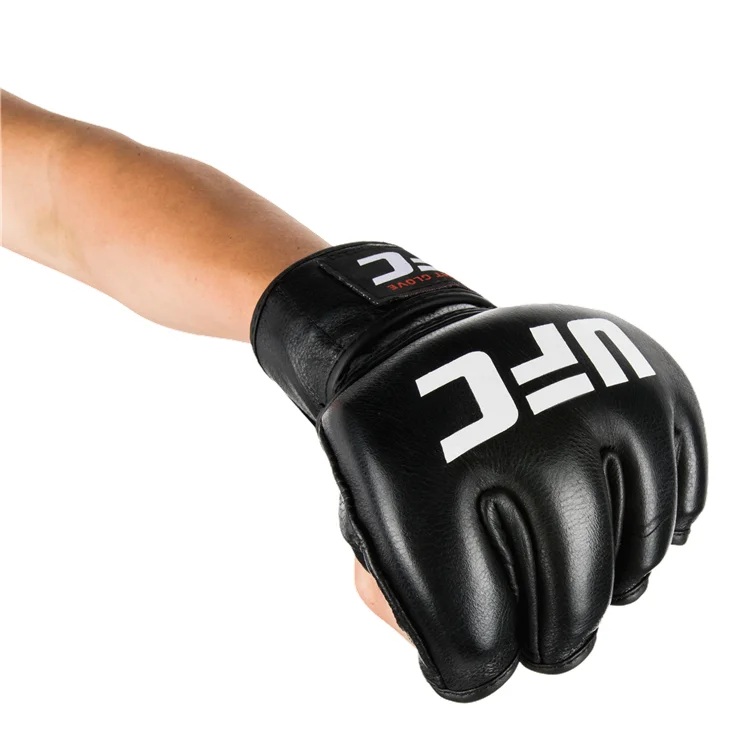  UFC Официальные Черные кожаные перчатки MMA