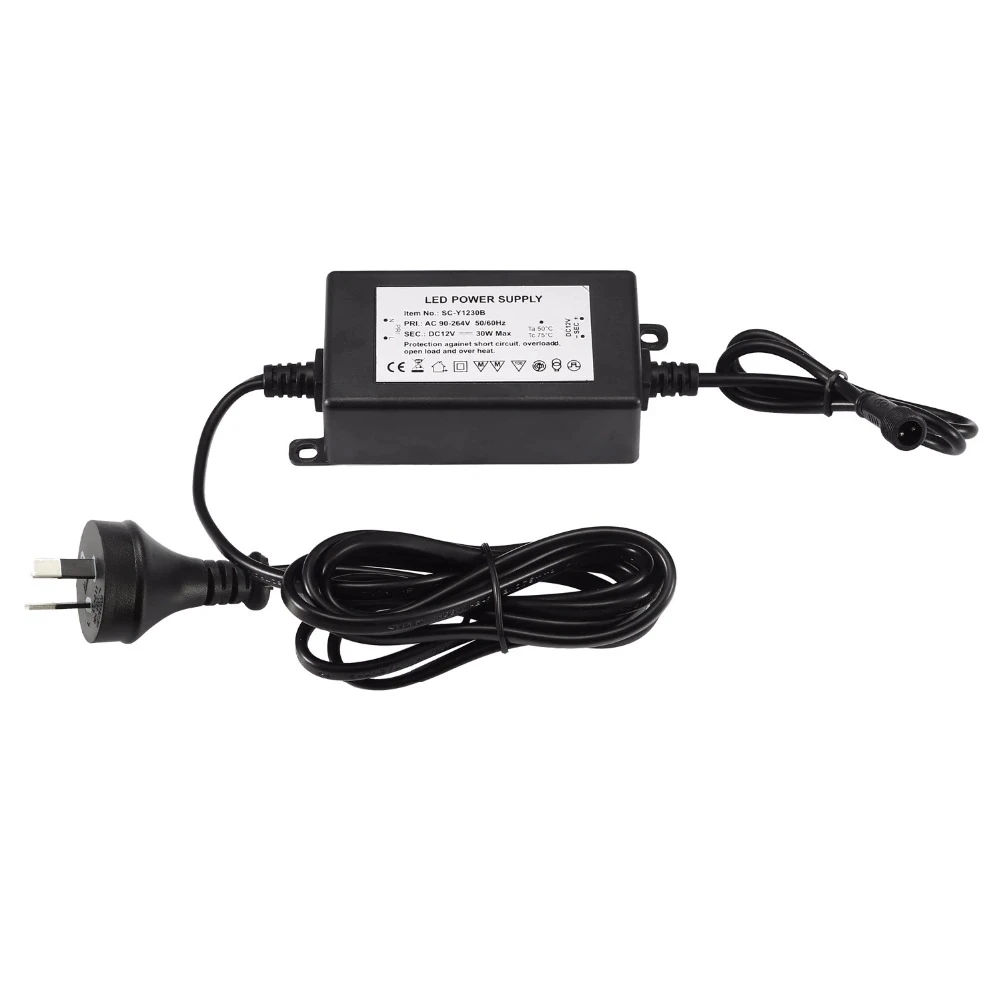 IP67 Waterproof DC12V 30W Transformer Power Supply 	 outdoor led driver for led strip lights lamp
