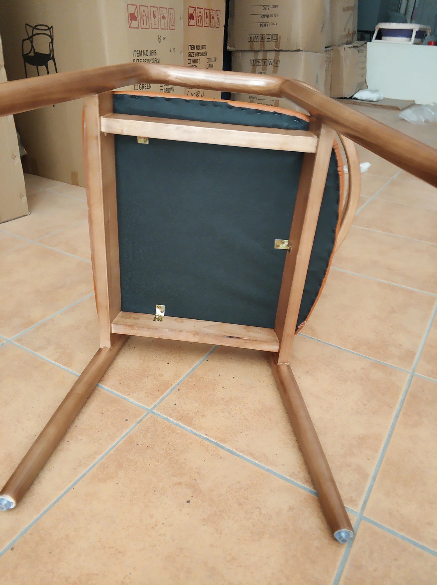 Best price high quality solid wood home furniture oak wood dining chair with fabric leather  seat chair