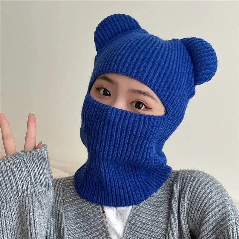 wholesale a knit ski mask custom  with bear ear